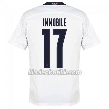 Italia Immobile 17 Borte Fotballdrakt Euro 2020 Kortermet